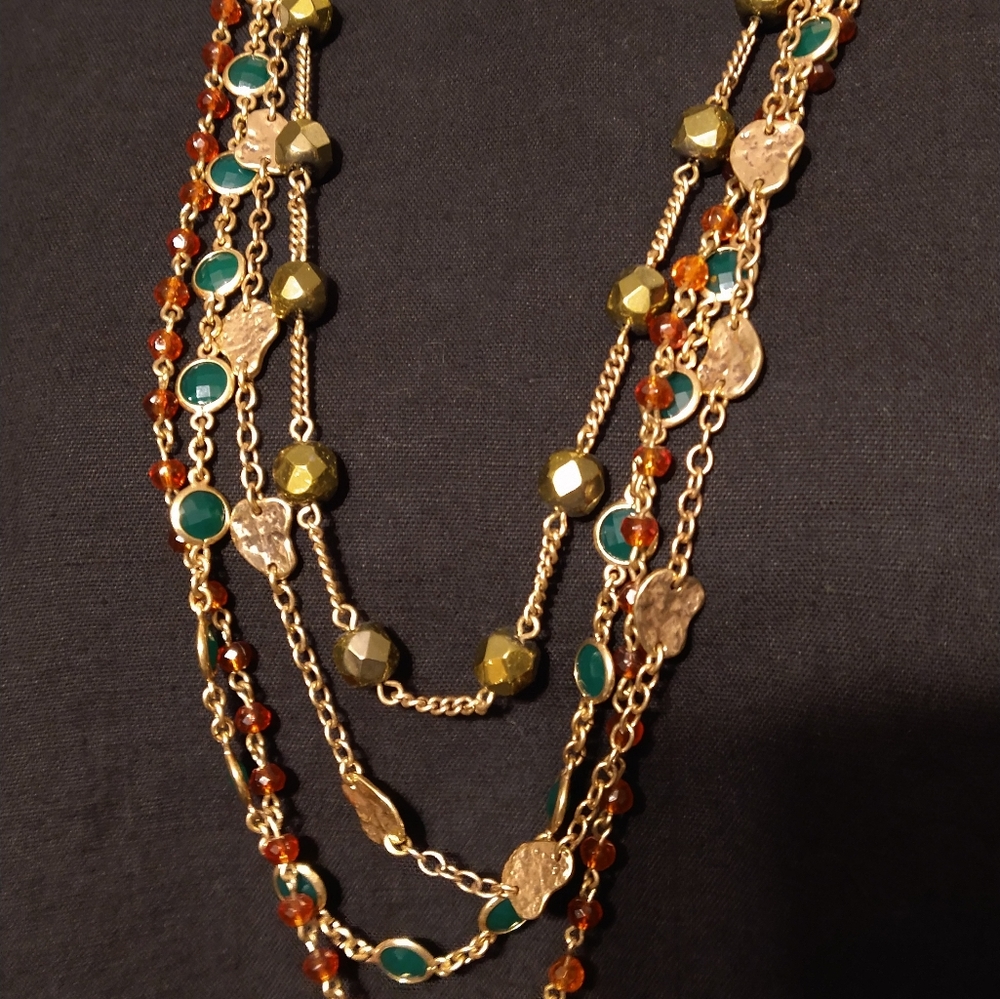 Multi Color Beaded Necklace - Picture 2 of 7